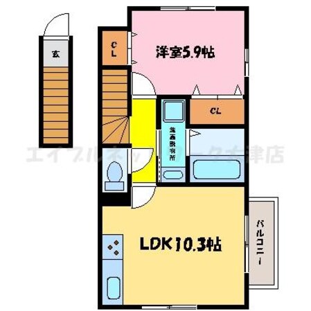 大津京駅 徒歩9分 2階の物件間取画像